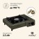 Maclay gas stove for camping, with an adapter