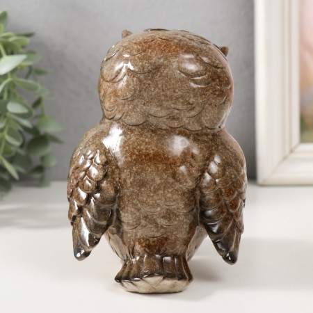 Souvenir Polystone Lac "owl with a hook" 12.5x9.5x12.8 cm-2