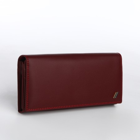 Women's wallet on a magnet, burgundy color