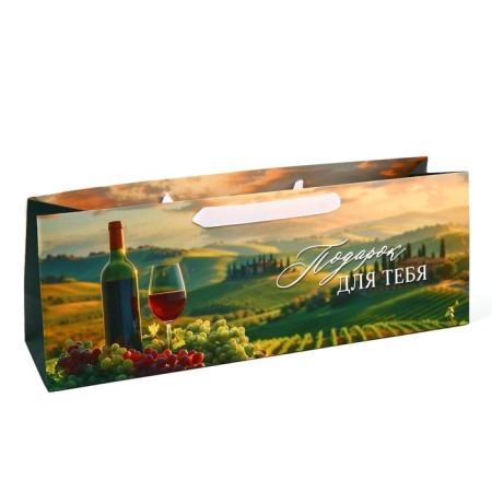 A package for a bottle horizontal "Gift for you", 36 × 10 × 13 cm