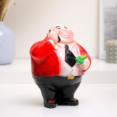 Piggy bank "New Russian" raspberry, 13x14x18cm