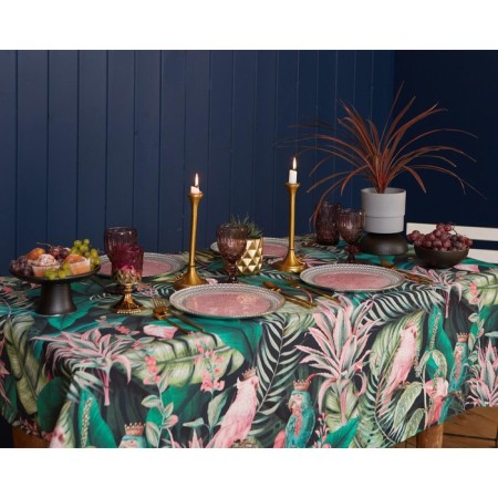 Tropical Parrots 149x180cm tablecloth tablecloth, 100% cotton, sarzha 190 g/m2-4