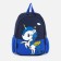 Baby backpack on lightning, external pocket, blue color