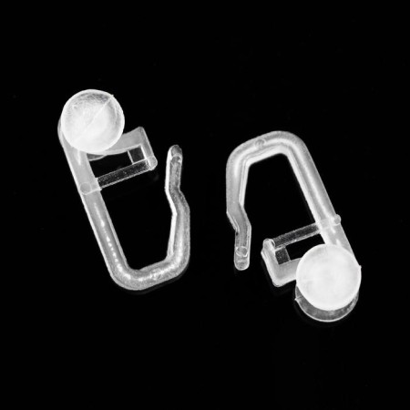 A hook-clip for curtains, large, 25x15x10 mm, d = 8 mm, plastic-1
