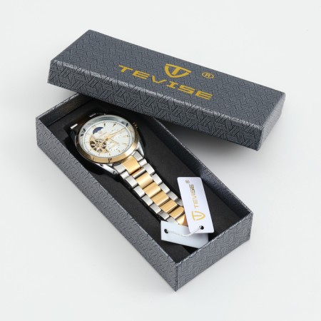 Men's male watch, d-4.2 cm, with a chronograph, 3 atm, luminous-1