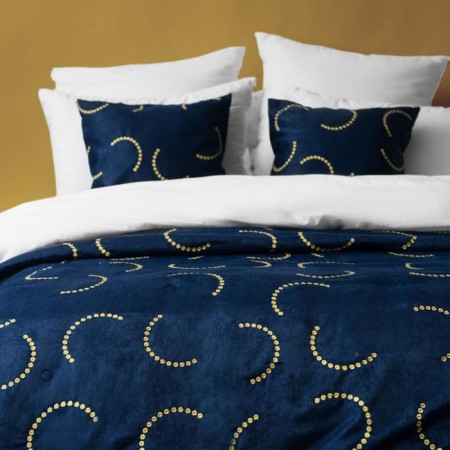 Cover with pillowcases "Jim", size 230x250 cm, blue color-1