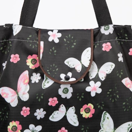 Folding bag on the button, waterproof, black color-2