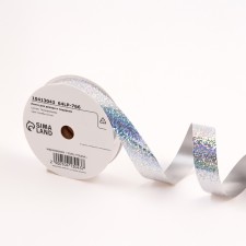 Holographic tape for decor and gifts, silver, 2 cm x 50 m