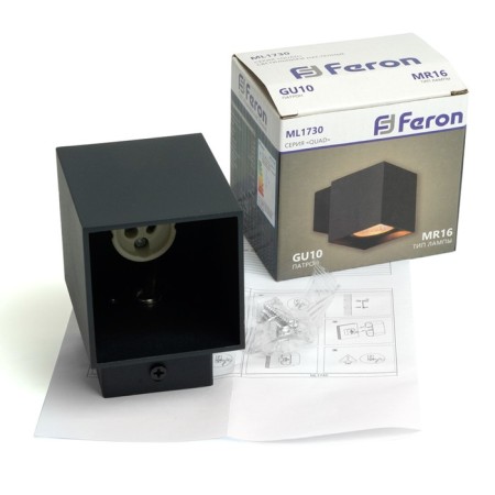 Wall lamp Feron ML1730, IP20, GU10, 35 W, 85x60x75 mm, black color-6