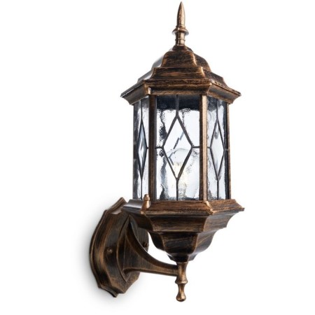 Garden-park lamp Feron PL121, IP44, E27, 60 W, 165x200x430 mm, color black gold