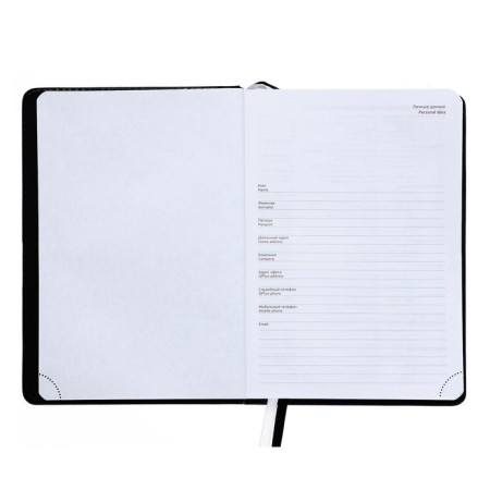 Leduced Diary A5, 160 sheets, Devente.message.ok, hard cover of artificial leather, lies, block 70 g/m2-3