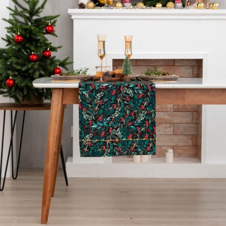 Walking on the table New Year's Ethel "Winter Berry" 40x147cm, 100%HL, sarzha 190 g/m2-3