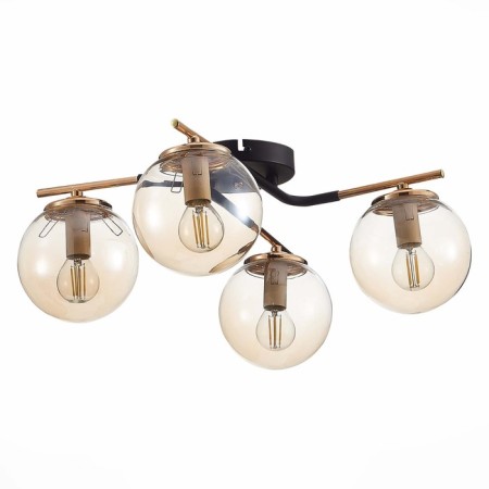 Ceiling EVOLUCE lamp. Sle106902-04. Literno. 4x40 watts, E14, 62.5x42x18.5 cm, black color-3