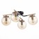Ceiling EVOLUCE lamp. Sle106902-04. Literno. 4x40 watts, E14, 62.5x42x18.5 cm, black color