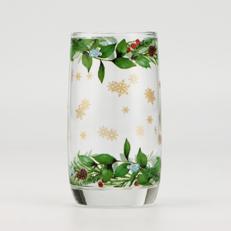 New Year! New Year's glass glass "Winter flowers", 330 ml-1