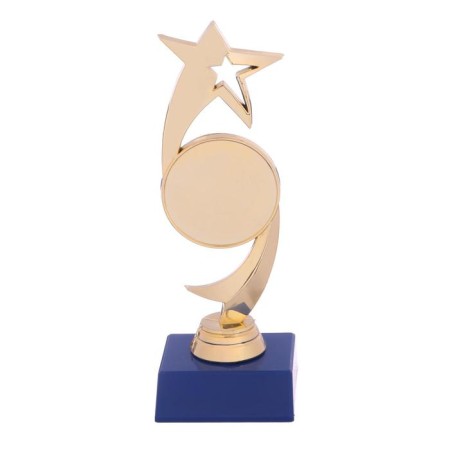 Star Cup, award figure, plastic stand blue, 18 x 6 x 6 cm.-2