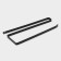 Holder for paper towels of a suspended share, 26 × 1.5 × 12 cm, black color