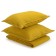 Mustard blanket with a contrasting edging Essential, size 180x250 cm