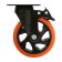 Furniture wheel CAPPIO, D = 125 mm, rotary, with a stop, PVC coating