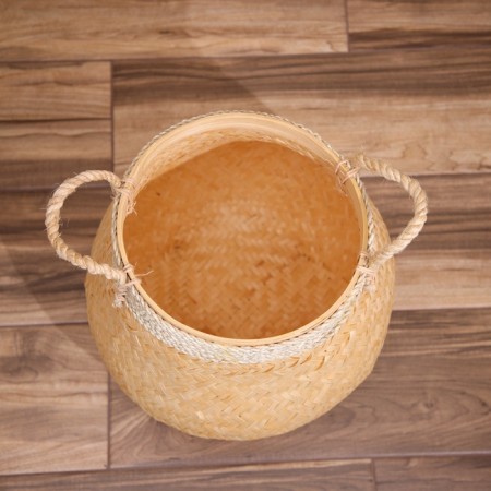 Wicker basket, from bamboo 40x40x40 cm-6