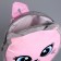 Baby plush backpack for a girl, round "kitten", 18 × 18 cm