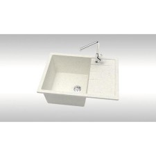 Мойка кухонная из камня ZETT lab. 151/Q7, 645х505х218 мм, матовая, врезная, цвет хлопок