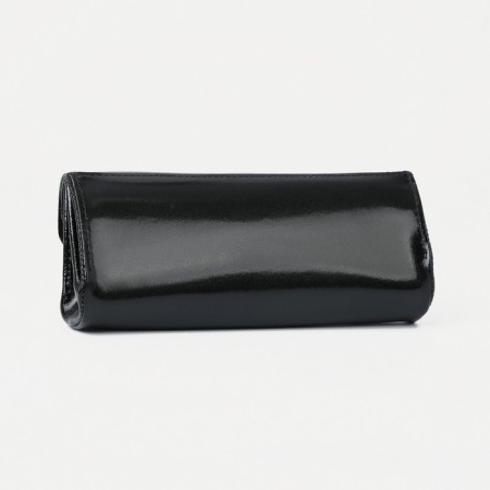 Women's wallet on the button, black color-1