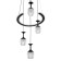 Bayerlux chandelier Sirius LED 100W 3000-6000K Black 39x41x19-119 cm