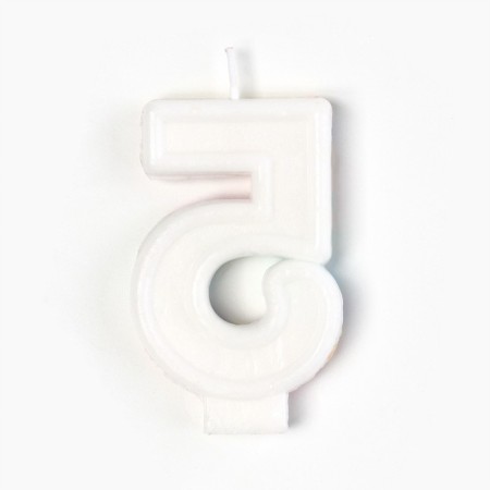 Candle for cake, number 5 "Happy Birthday".-2