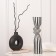 Click for one candle "Knot", white-black color 39 x 10.5 x 10.5 cm