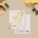 Watercolor card "Happiness in the New Year", embossing, 10.7 x 8.8 cm, New Year