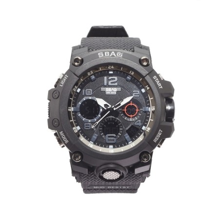 Electronic watch, alarm clock, calendar, d-5.6 cm, l-20.5 cm, 3 atm, black-1