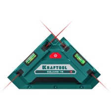 Laser Laser Kraftool Square-15 34705, for tiles, 2 rays, 15 m, 1/4 