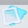 Dog toilet with a grid and a column, 45 x 35 x 4.5 cm, blue