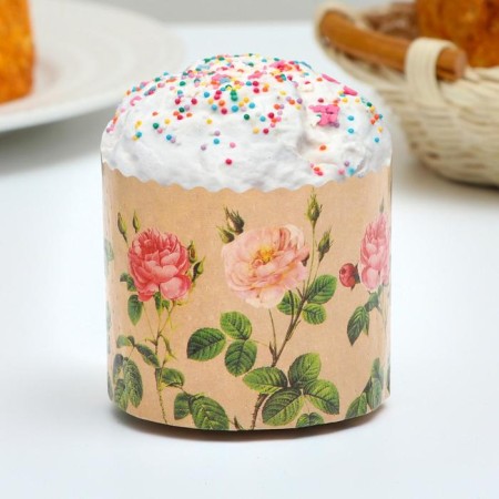 Paper form for the cake "rose" 60 x 45 mm, mix (packaging 4000 pcs)