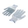 Gloves of nylon garden, knitting class 13, with PVC dots, size 10, white