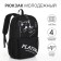 Youth backpack from textiles, 4 pockets, black color