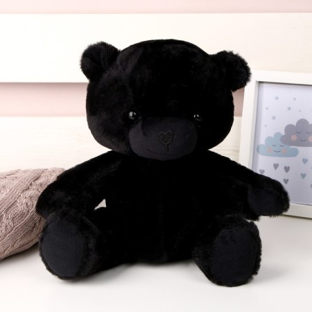 Soft toy "Bear", 25 cm, black color