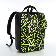 A backpack - a bag, Erich Krause, a wallet made of textiles, artificial leather, green color