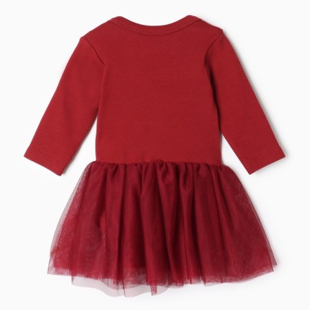 Боди с юбкой Крошка Я Cherry Red, рост 80-86, вишневый-5
