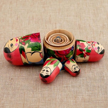 Matryoshka "Margarita", mix, 5 puppet, 10 cm, handmade-3