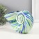 Suvenir glass "Sea striped shell" green-blue 9x20x12 cm