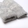Mittens female woolen color light gray/white, size 20-22