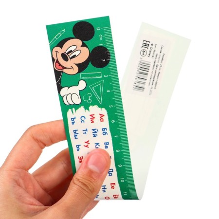 Line-stroke plastic 25 cm, "alphabet" Mickey Mouse, flexible-1