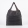 Folding bag without fastening, with carbine, black/brown color