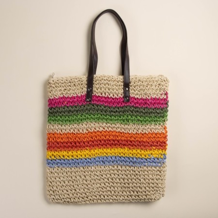 Women's bag SL Home, manual weaving, cotton, pens length 28 cm, 41 × 40 cm-2
