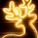 Neon figure "Silver hoof", 55 × 92 cm, 672 LED, 220 V, glow warm white