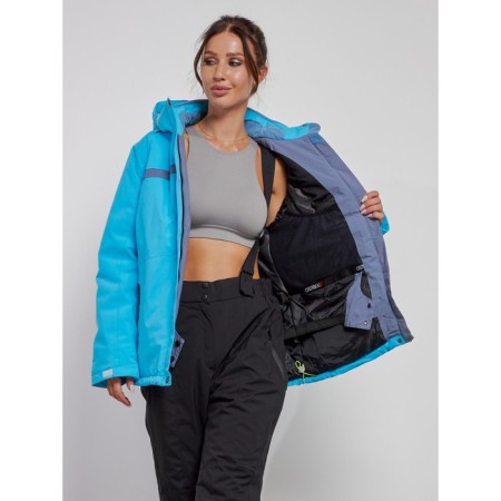 Ski jacket female winter, size 52, blue color-11