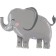Foil ball 44 ’’ "Elephant", figure, 1 pc.