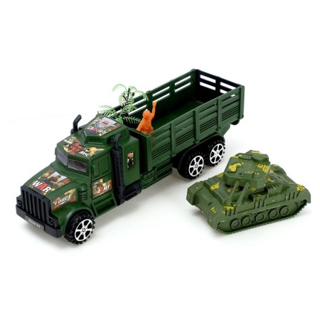 Inertial car "Military", with a tank and a soldier-2